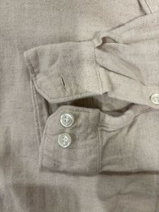 Beige Linen Blend Shirt – Size s