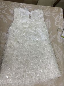 Sparkly White Sleeveless Dress