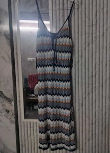 Striped Knit Midi Dress