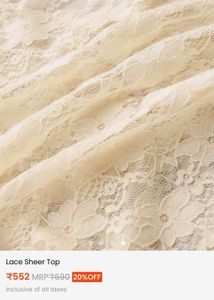 Sheer Lace V-Neck Top