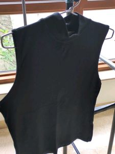 Polo Neck Black Top