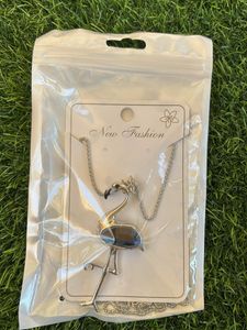 Chic Flamingo Pendant Silver Necklace