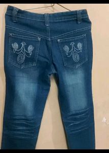 Embroidered Denim Jeans for Girls