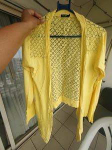 Style Quotient, Small Size , Netted Shrug, Yellow Colour