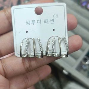 Sparkling Silver Ear Cuffs