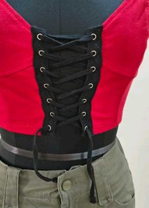 Red Corset Style Crop Top