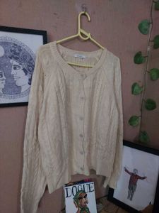 Cream Cable Knit Cardigan