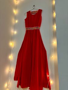 Vibrant Red Maxi Dress