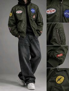Men's Patchwork Bomber Jacket