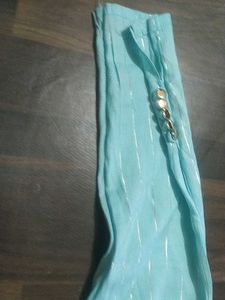 Blue Kurta with Silver Stripes