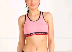 Pink Sports Bra
