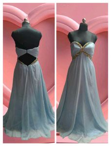 Elegant Light Blue Designer Gown | Party Wear | Fl