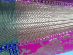 Vibrant Pink Floral Silk Saree