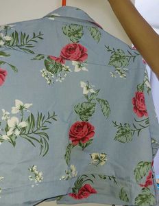 Floral Print Cropped Jacket