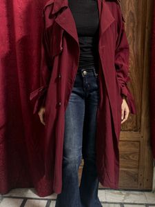 Burgundy Trench Coat