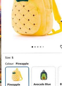 NEW Kids Pineapple Plush Backpack