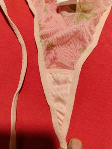 Pink Floral Sheer Thong