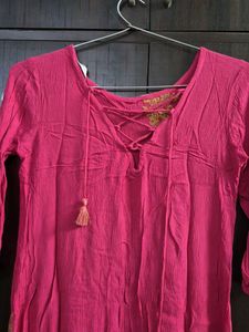Beautiful Pink Embroidered Kurta