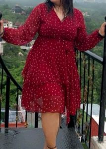 Chic Polka Dot Ruffle Dress