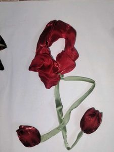Floral Organza Scrunchy Set (Pack of 3)