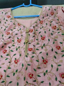 Pink Embroidered Kurta Set