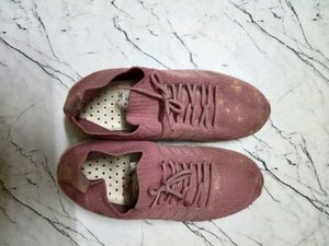 Comfortable Pink Knit Sneakers
