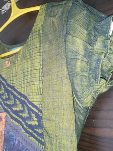 Blue Green Shaded Maternity Feeding Kurta