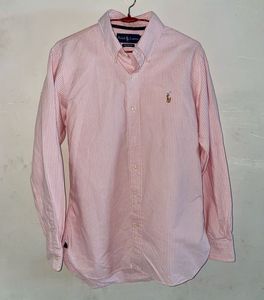 Ralph Lauren  Pink Striped Oxford Shirt