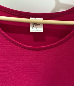 Magenta Midi Dress