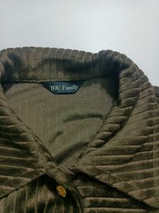 Made In Japan Brown Corduroy Button-Up Shirt