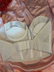 Vintage White Strapless Longline Bra
