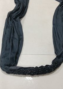 Black ajustable indo western crop top with skirt