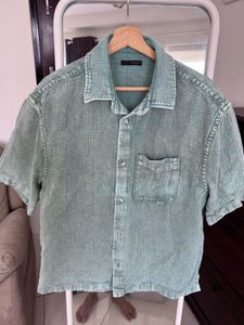 WASHED TEXTURED SHIRTBROWN / TAUPE - REF