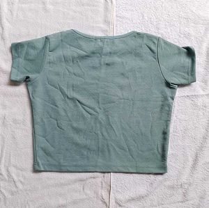 Cute Baby Blue Crop Top