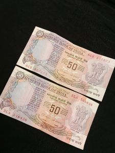 50rs Old Issue Note- 2 Signed By C.Rangrajan