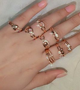 Rose Gold Rings with AD Diamonds💎