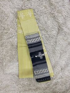 Light Yellow Kurti with Black & White Border