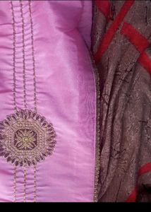 Pink Embroidered Kurta Set with Dupatta