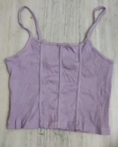 Lavender Ribbed Camisole Top