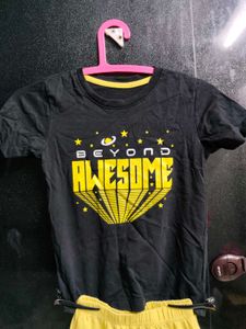 Cute "Beyond Awesome" T-shirt and Pants Set