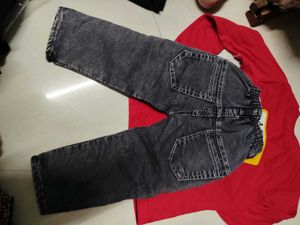 Kids Grey Jeans with "GIVE GO"