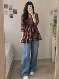 Floral Print short kurty