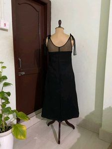Chic Black Mesh Detail Dress