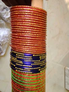 Vibrant Stack of Embellished Bangles