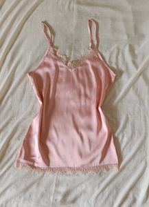 Satin Lace Trim Slip camisole