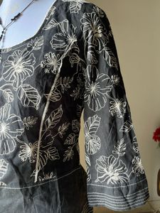 Embroidered Black Floral top