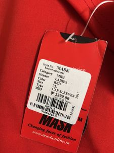 Red Net Shoulder Dress