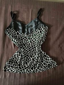 Embellished Animal Print Cami Top