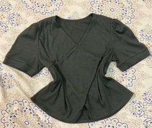 Chic V-Neck Puff Sleeve Top