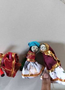 Handmade Indian Dolls (Set of 4)
